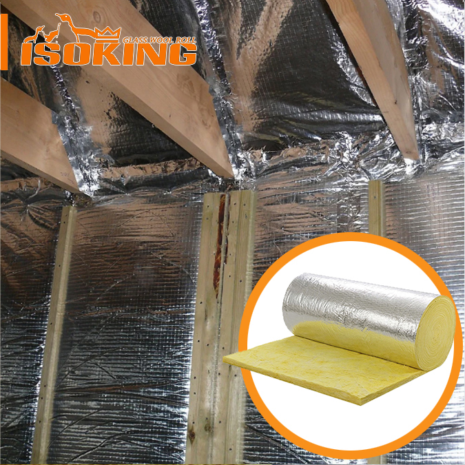 50mm Thick Glass Wool Insulation Roll